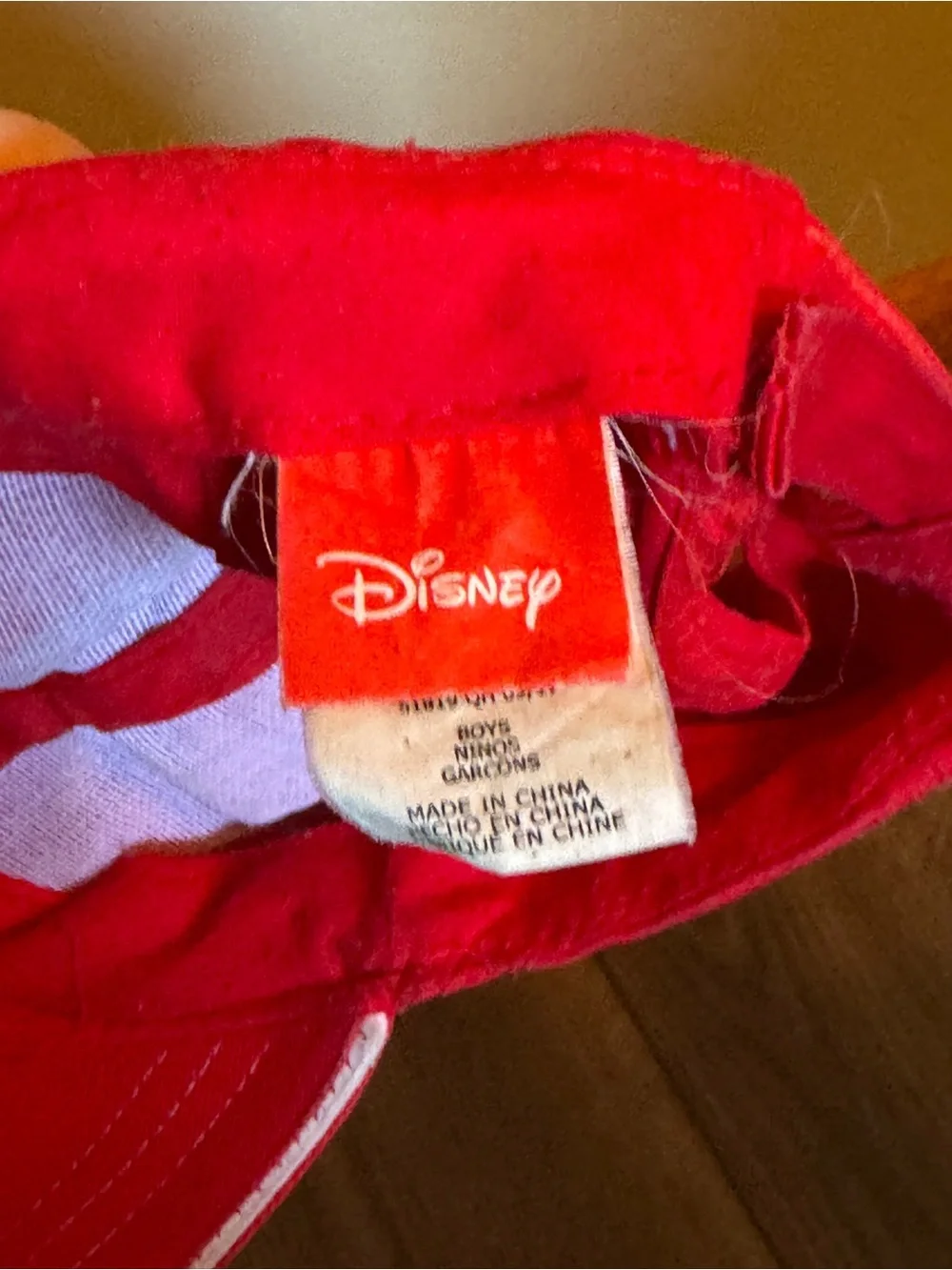Disney Red Mickey Mouse Kids Ball Cap Hat with Black Ears